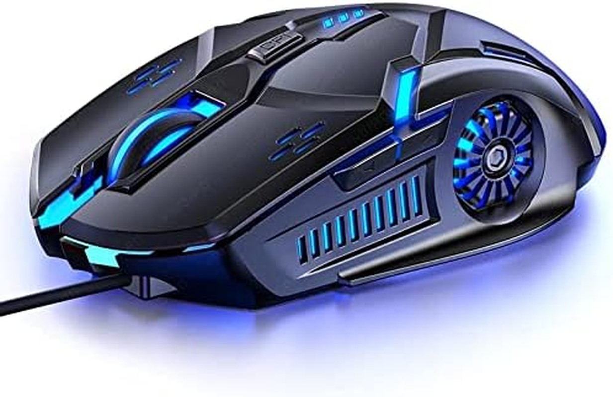 24/7 Video Game | Raton Gamer con Cable 6 Botones 3200 DPI Ajustable Luces LED para Juegos Laptop