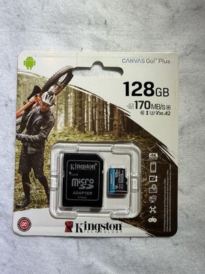 Kingston 128GB Canvas Go Plus SDXC Memory Card V30 UHS-I U3 200MB/s - 4K UltraHD