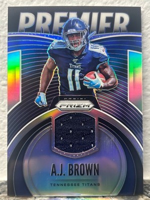 2019 Panini Prizm A.J. BROWN PREMIER JERSEYS SILVER PATCH ROOKIE RC #PJ-AJB SP