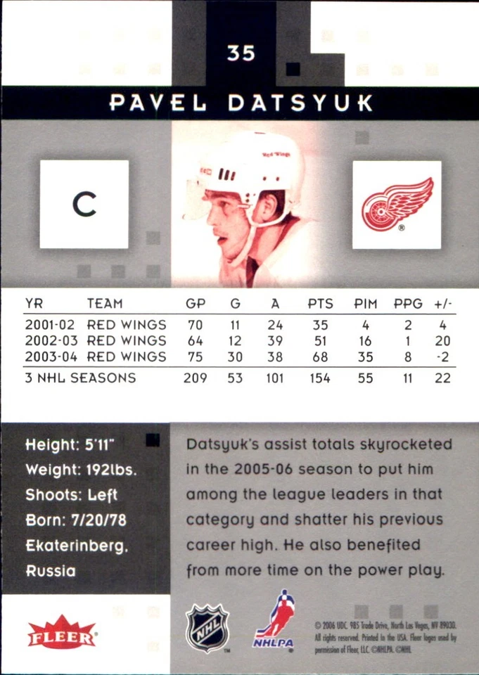 2005-06 Hot Prospects Base Stars 🥅 YOU PICK 🥅 Complete Your NHL Set #1 - #100 - Image 4 of 4