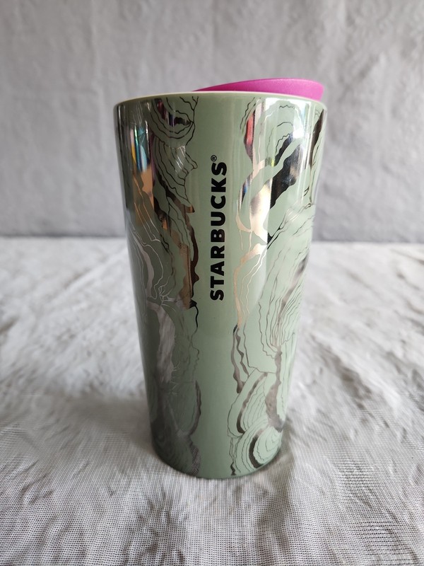 Starbucks Fall 2022 Rainforest Mushroom Ceramic Travel Mug Cup with Lid