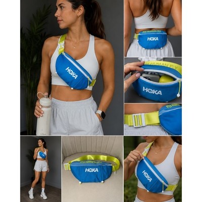 Hoka Fly Human Fly Belt Bag Blue Yellow Unisex Running Waist Pack Crossbody