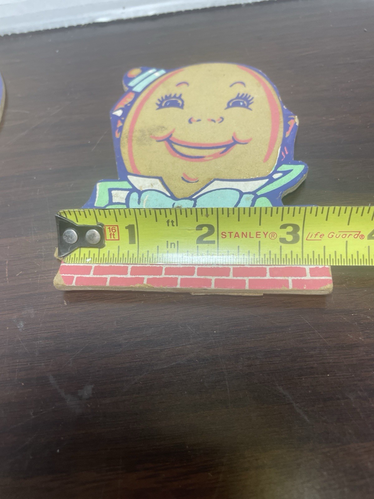 Vintage 3 Humpty Dumpty Standing Cardboard Sitting On Wall 3 Collectible Pieces