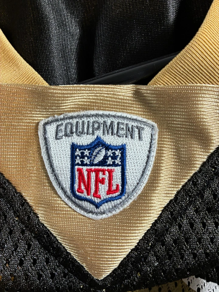 Camiseta de fútbol americano Mark Ingram #28 New Orleans Saints talla Lg Reebok NFL negra dorada Foto 3 de 4