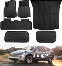 Floor Mats for New 2025-2026 Tesla Model Y Juniper, Set of 6 All Weather Thicken