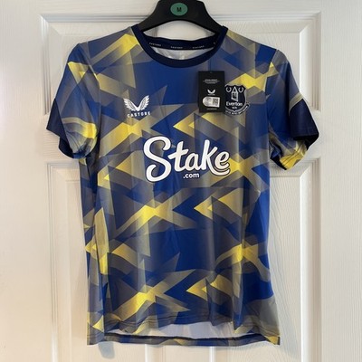 Brandneu mit Etikett Castore Everton FC League Spieltagsshirt/Trainingsshirt Größe Damen 14