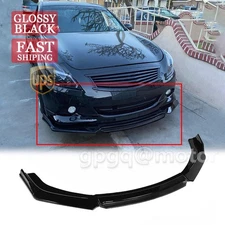 For Infiniti G37 Sedan 2010-13 JDM-Style Black Front Bumper Lip Splitter Spoiler