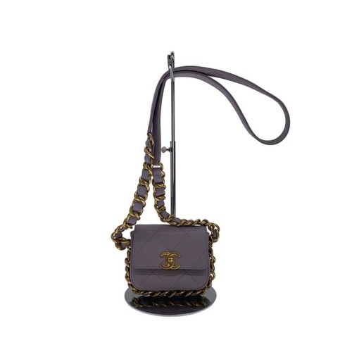 Chanel Mini Flap Bag Shoulder Leather PUP T2E59U30 y1_0920