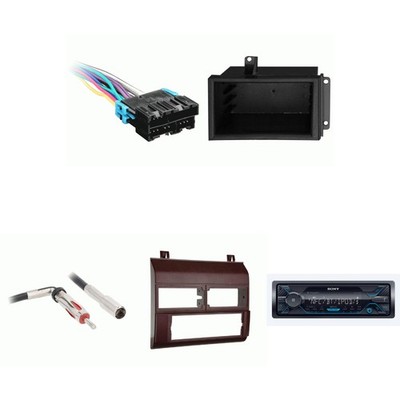 SONY DSX-A415BT Single Din Radio Bundle RED Dash includes pocket Compatible w...