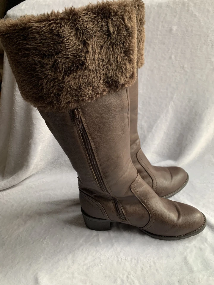 Bota Alta Campbell Marrón Softspots Para Mujer Talla US 8.5 LEER Foto 2 de 4