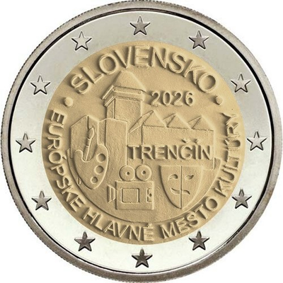 #ad PREVENDITA 2 EURO SLOVAKIA COMMEMORATIVE 2026 CAPITAL OF CULTURE UNC EUR 5.50