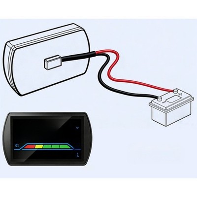 7-100V DC Color LCD Spannungsmesser für Power Cell % und Temperaturanzeige