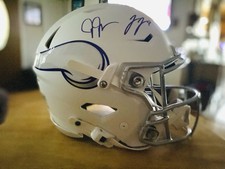 JUSTIN JEFFERSON JJ McCARTHY SIGNED VIKINGS WINTER SPEEDFLEX HELMET BECKETT COA 