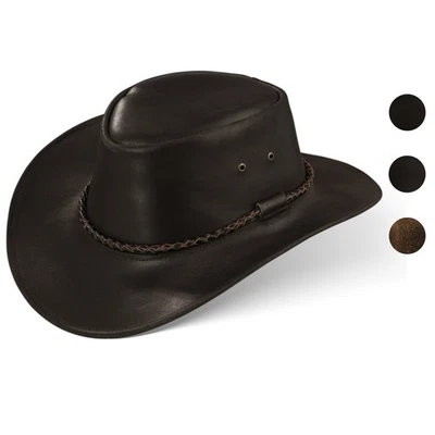 Black Forest Fox Herren Western Reiten Cowboy Rindsleder Hut JERO in 3 Farben - Bild 1 von 4