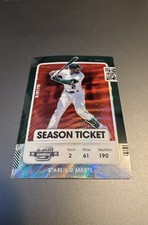 2021 Panini Contenders - Season Ticket Starling Marte #52 Optic Red Wave Prizm