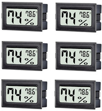 6 Pack Mini Digital Thermometer Hygrometer,Indoor Temperature and Humidity Gauge