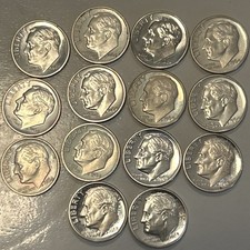 14 Silver Roosevelt PROOF Dimes 90 %-  1 Oz Silver. 1963 &1964 . #06
