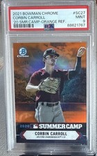 2021 Bowman Chrome 2020 Summer Camp Corbin Carroll #SC-27 Orange /25 PSA 9 RC