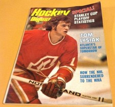 RARE JUNE 1974 HOCKEY DIGEST MAGAZINE - TOM LYSIAK COVER NRMT