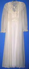Mid-Century Radcliffe White Peignoir Bridal 2-Pc Nightgown  Robe Set Sz S 34