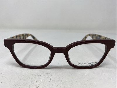 Evolve Eyewear WIRTH COL.115 49-19-145 Burgundy Full Rim Eyeglasses Frame UB84