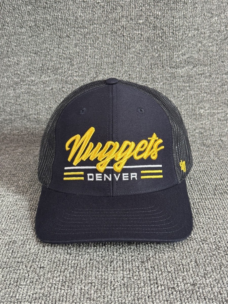 '47 Brand Denver Nuggets Trucker Snapback Navy Gold One Size NBA Hat