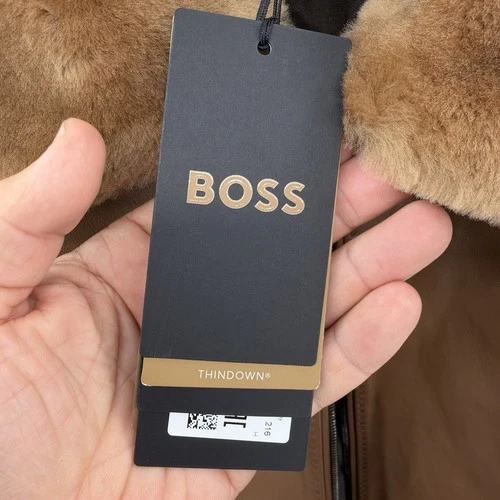 HUGO BOSS $1800 BOSS Mury Down Fill Leather Jacket 46R - BROKEN ZIPPER - NWT image 5
