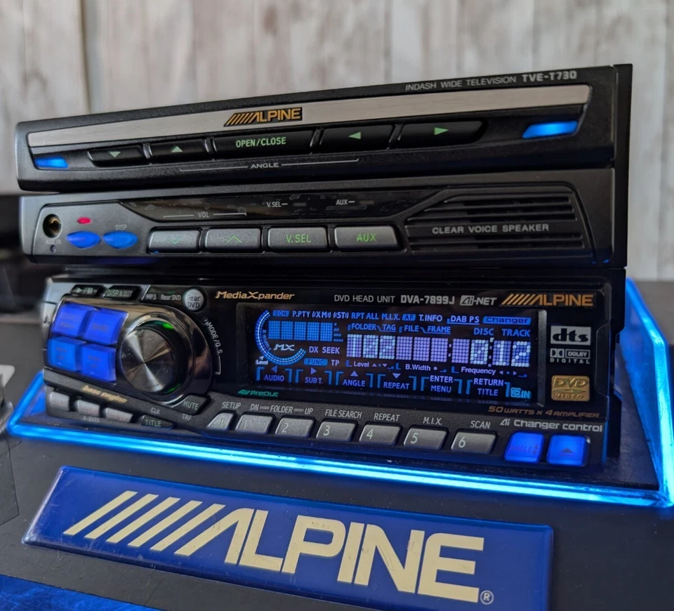 Alpine DVA-7899J TVE-T730 Set DVD HEAD UNIT In-Dash Monitor Car Audio Japan - Image 2 of 4