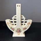 Vintage Weller Art Pottery Roma Triple Bud Vase Excellent