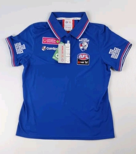 Western Bulldogs AFLW Team Polo Shirt Media Women's Large Size 14 Authentic