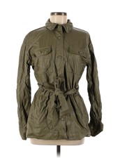 Love, Whit By Whitney Port Women Green Olive Faux Leather Jacket M