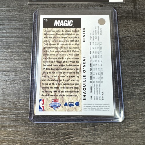 Shaquille O’Neal 1992-1993 Upper Deck Shaq Rookie RC Trade Card #1 & Mail In - Picture 5 of 5