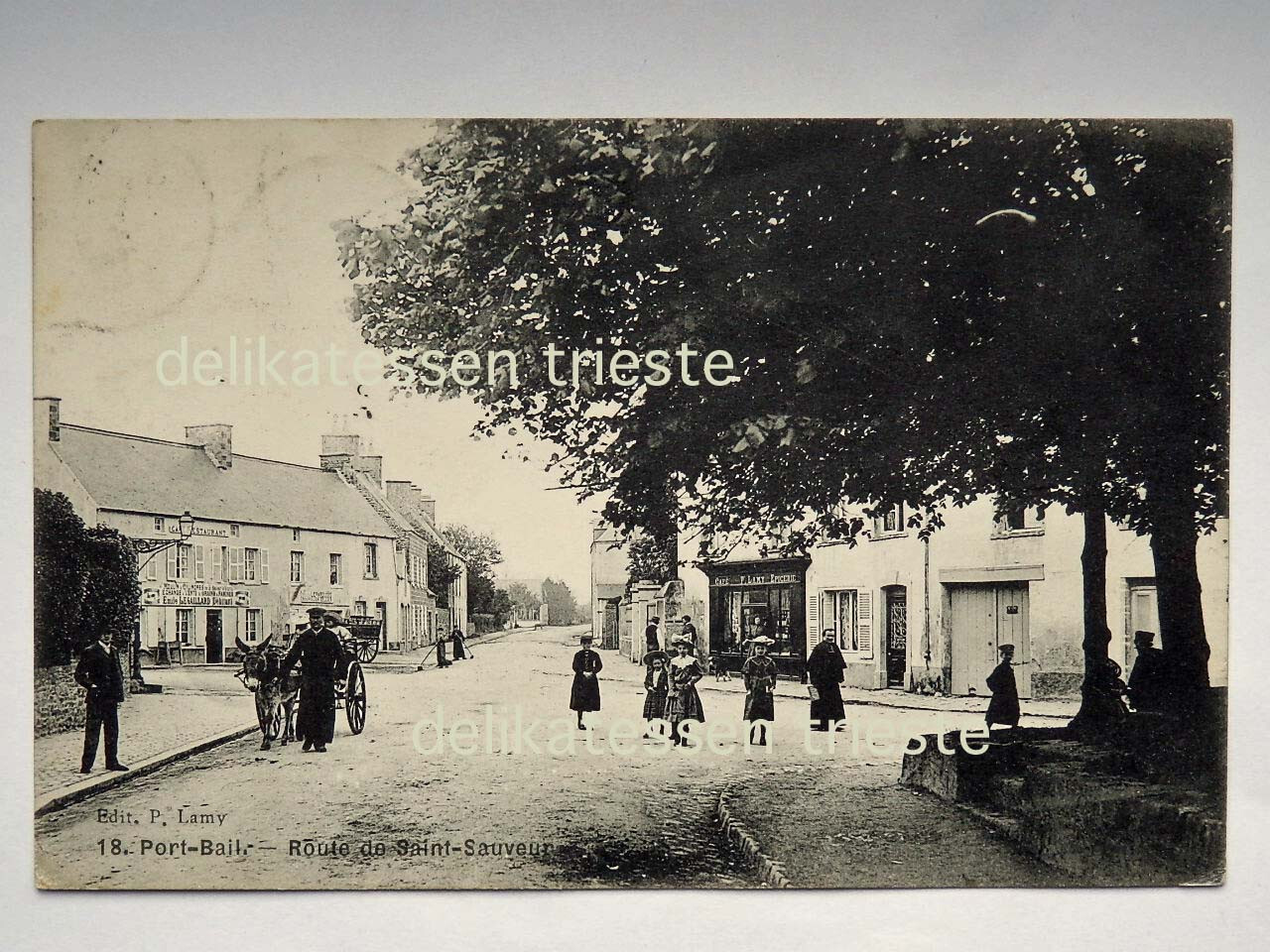 PORTBAIL Port-Bail-sur-Mer Manche Caffè FRANCIA France CPA postcard