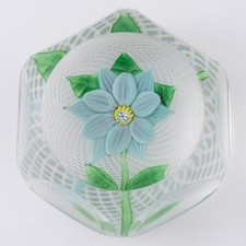 Saint Louis Paperweight Lampwork Flower Millefiori Spiral 1972