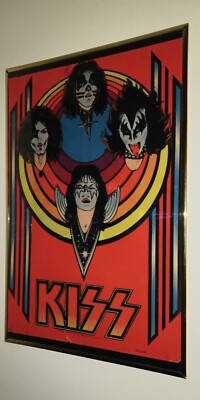 KISS ORIGINAL 1976 BLACK LIGHT POSTER 20X28