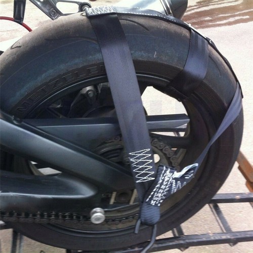 Motorcycle Rear Wheel Tie Down Strap Safety Belt Tire Transport Harness