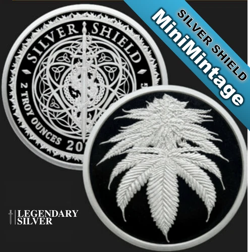 2021 | King Cannabis- Silver Shield 2 oz Proof - MiniMintage