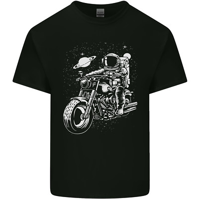 Space Biker Astronaut auf einem Motorrad Weltraum Kinder T-Shirt Kinder