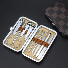 Nail Care Personal Manicure & Pedicure 10Pcs Set Travel & Grooming Kit Men/Women