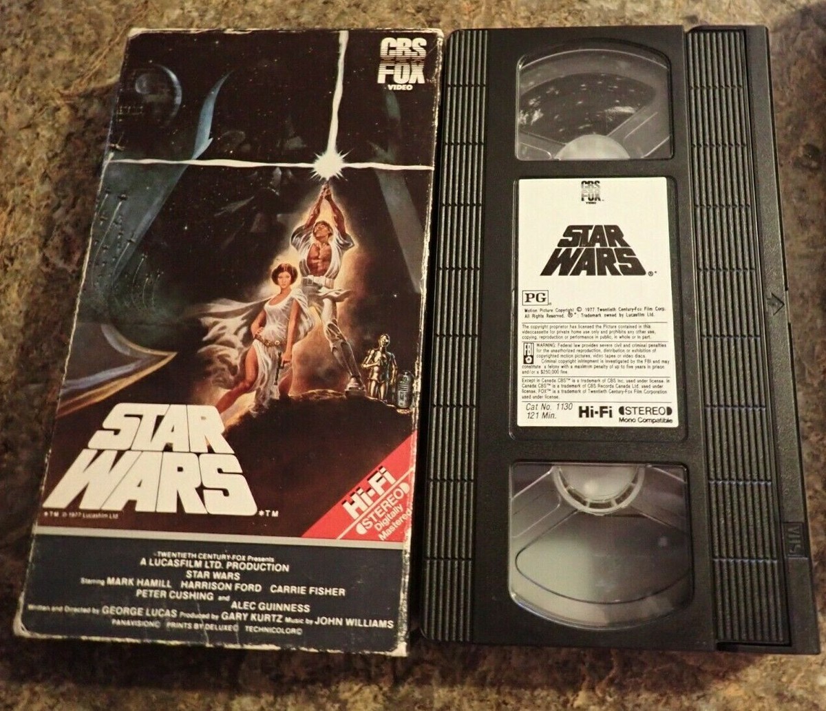Vintage Star Wars Red Label VHS Tape A New Hope 1984 Catalog 1130