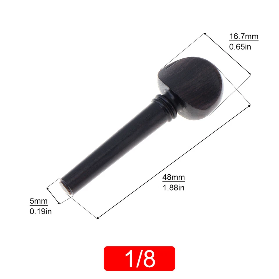 Regular Type Ebony Violin Tuning Peg 1/8 & 1/4 & 1/2 &3/4 & 4/4 Size - Image 4 of 4
