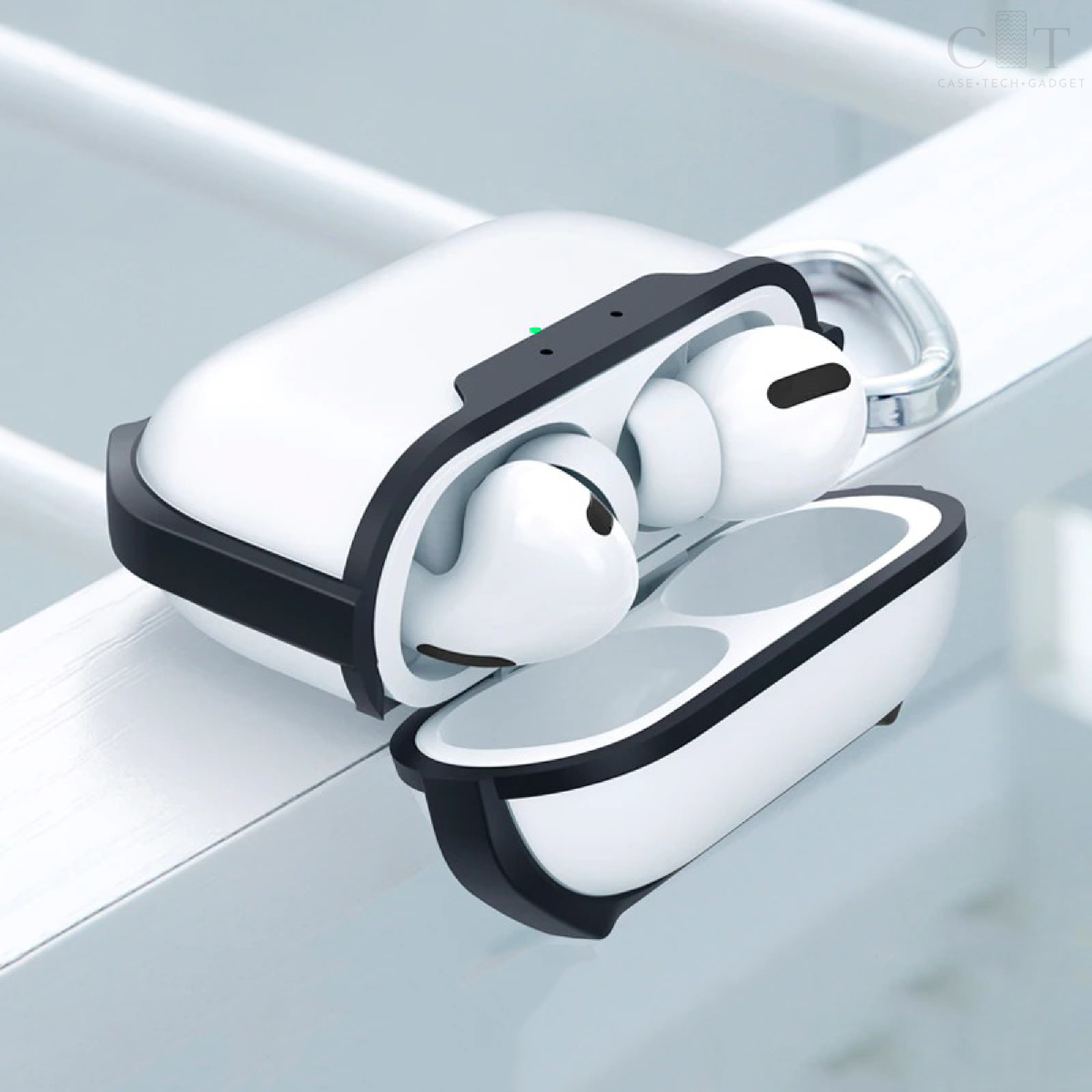 New AirPods Pro 2 Case Transparent Black Bold AirPods Pro 2022 Gen 2 Clear Cover-image