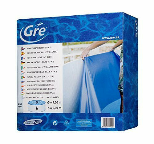 Liner di ricambio per piscina Gre azzurro forma ovale 730x375x120 cm