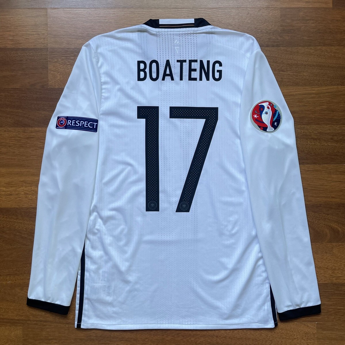 GERMANY ADIDAS ADIZERO 2016 EURO SOCCER HOME JERSEY #17 BOATENG