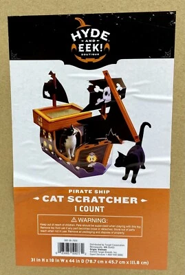 HYDE & EEK! BOTIQUE 🐈NEW in Box - Hyde & Eek! Target PIRATE SHIP CAT SCRATCHER House-Halloween🏴‍☠