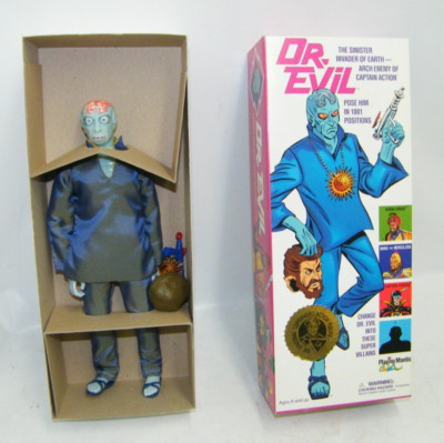 Dr. EVIL 30cm FIGUR MIT BOX PLAYING MANTIS VON 1999 ARCH ENEMY OF CAPTAIN ACTION