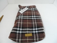New Kuoser Waterproof Reversible British Plaid Dog Vest - Brown Size Small 