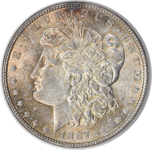1887 Morgan Silver Dollar Choice BU Toned Uncertified #155