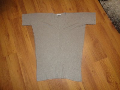 FTC KASCHMIR BEIGE RELAXED T-FORM COCOON STRICK BLOUSON TUNIKA - GR. M