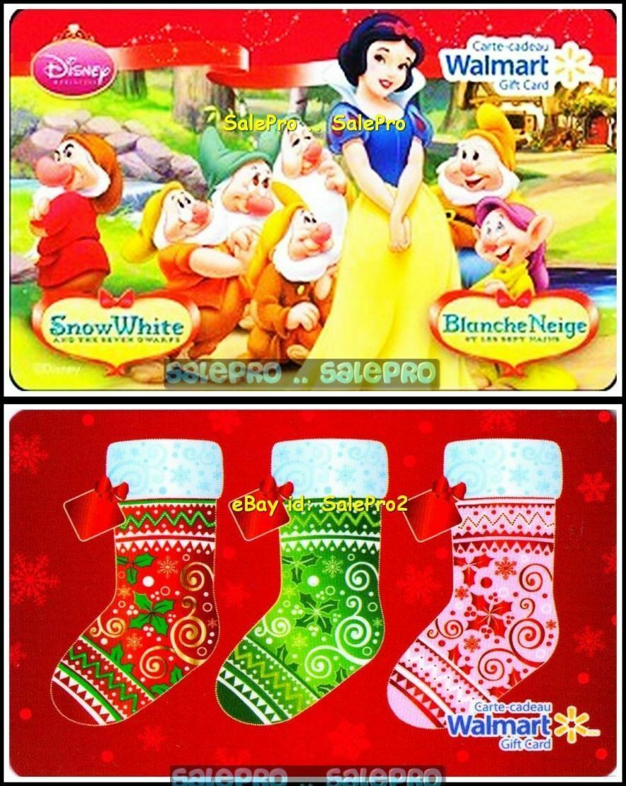 2x WALMART DISNEY SNOW WHITE PRINCESS GNOMES STOCKINGS COLLECTIBLE